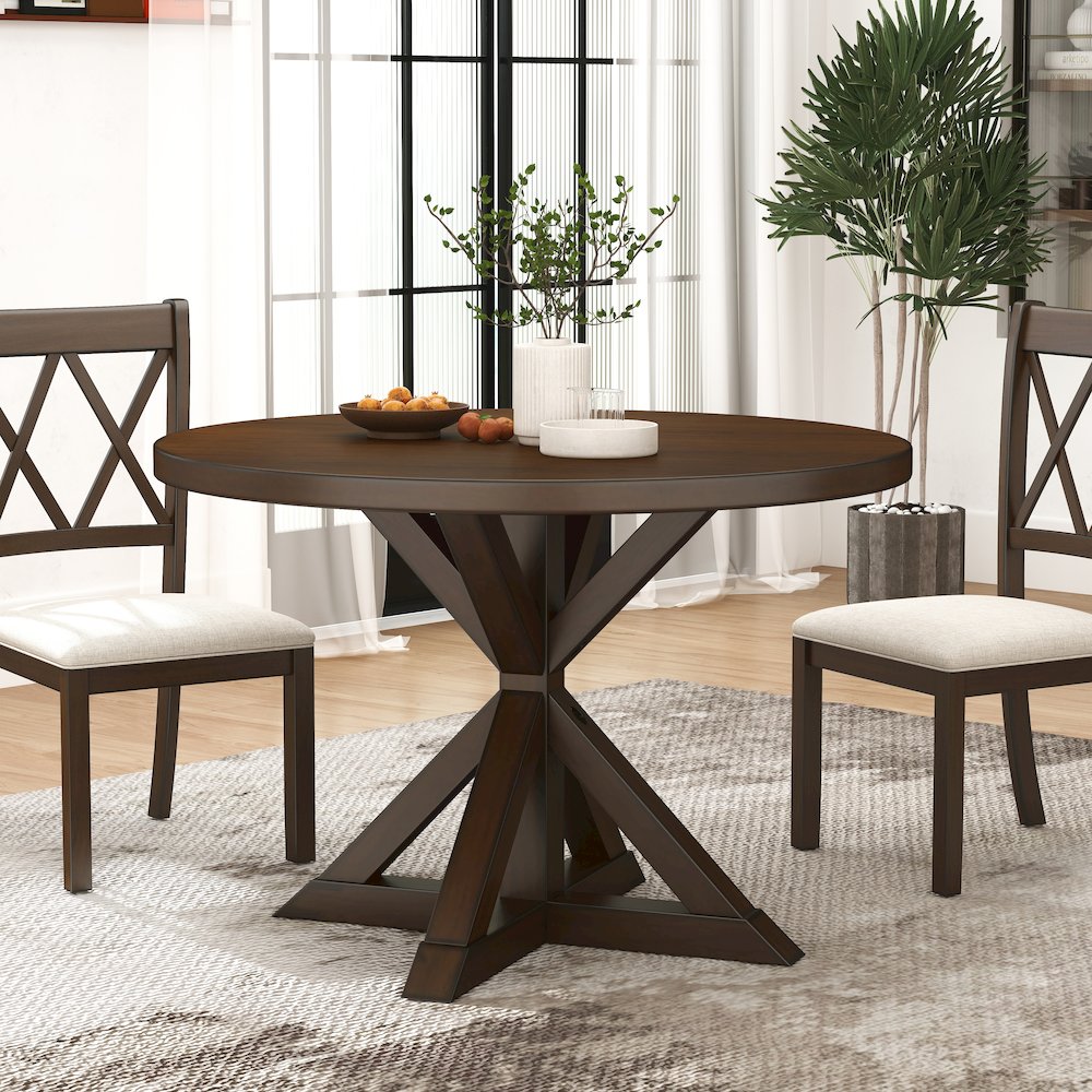 Windvale Dining Set,Cross-Buck Table with 4 Chairs. Picture 12