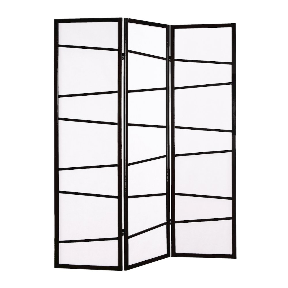 Nivna 3-Panel Screen Room Divider, Black. Picture 1