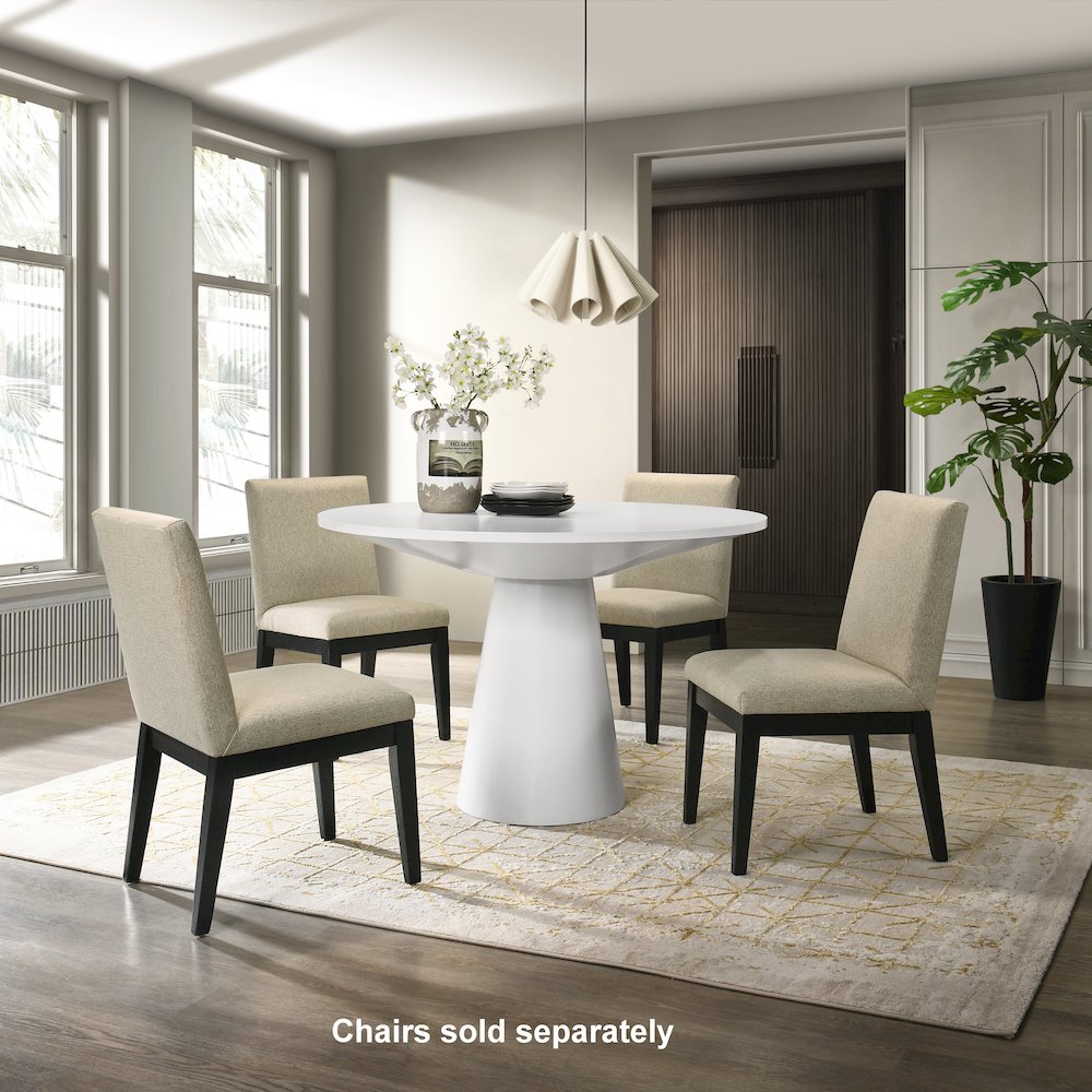 Rocco 48" Pedestal Dining Table. Picture 4