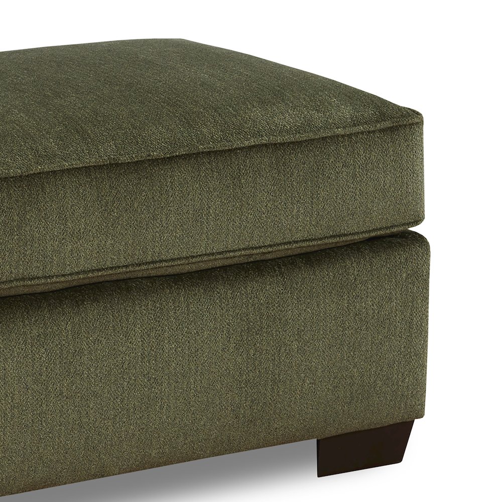 Marvella Living Room Ottoman with Mosswood Chenille Upholstery. Picture 5