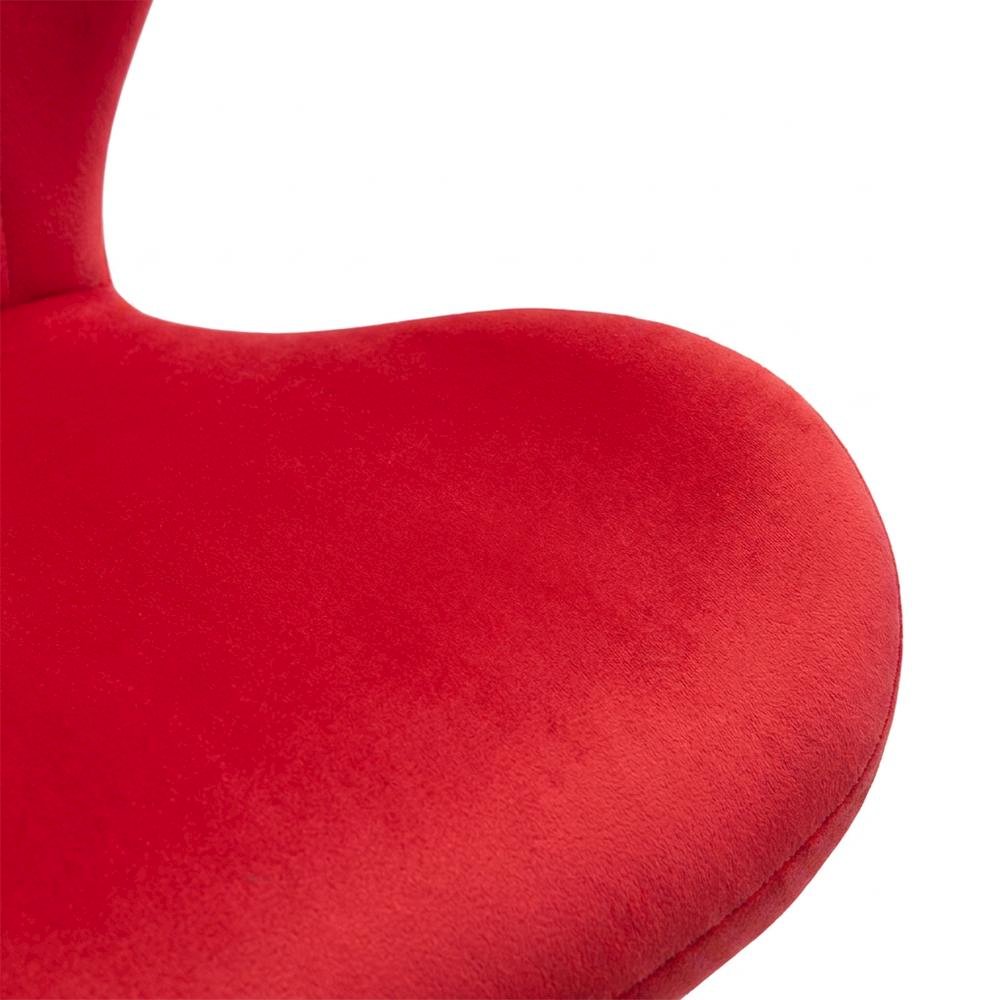 Red Upholstered Adjustable Swivel Barstool Set with Cushioned Comfort. Picture 8