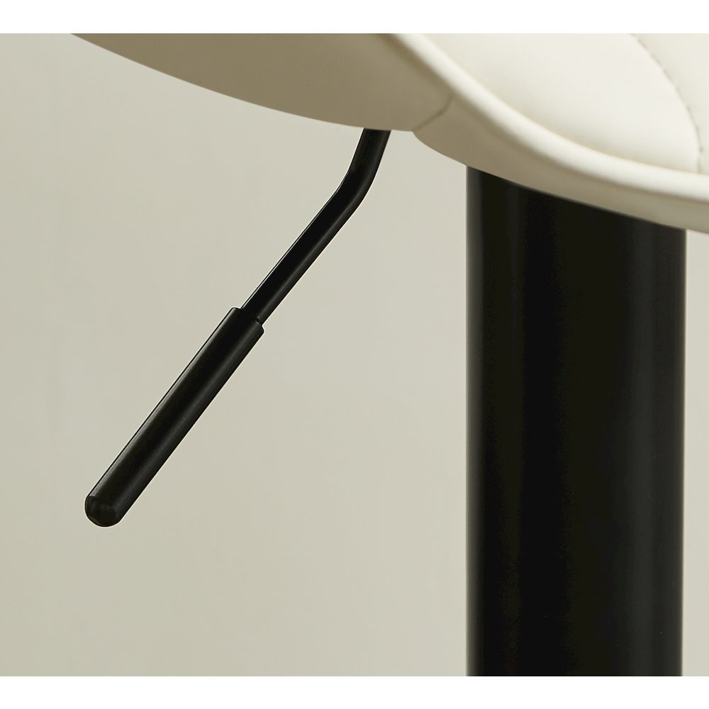 Kovyn Contemporary Adjustable Barstool with Faux Leather Swivel Seats, Set of 2. Picture 11