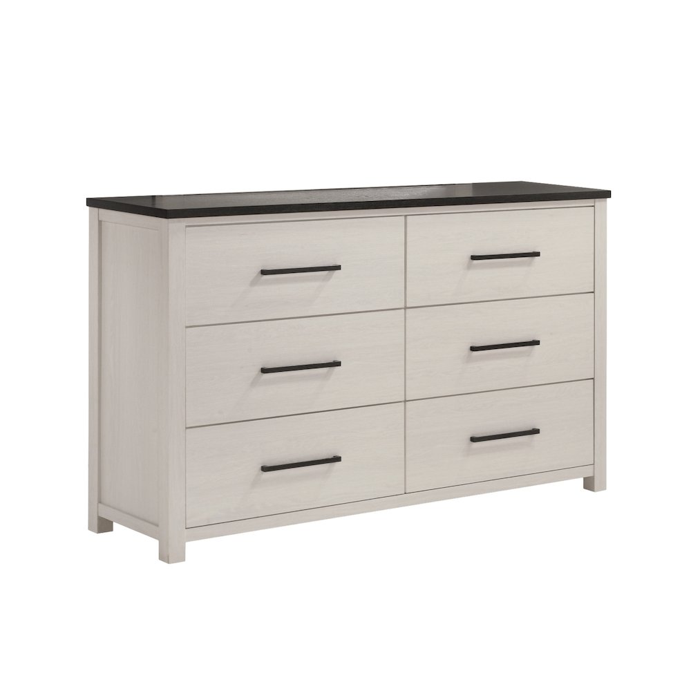 Realynn 6-Drawer Bedroom Dresser, Off-White Finish. Picture 1