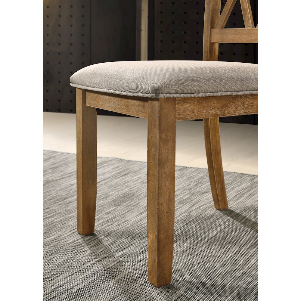 Windvale Cross-Buck Wood 5-Pc Dining Set. Picture 8