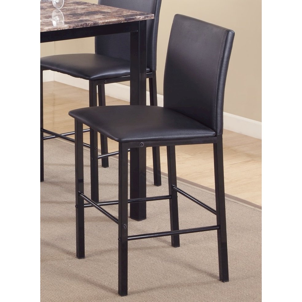 Citico Metal Counter Height Dining Chairs with Black Metal Frame, Set of 4. Picture 2