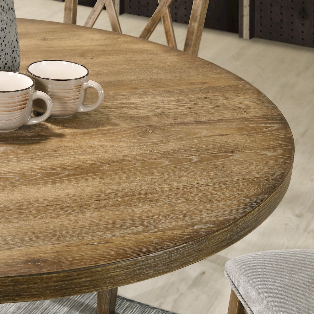 Havre Dining Set, Pedestal Round Table with 4 Chairs. Picture 8