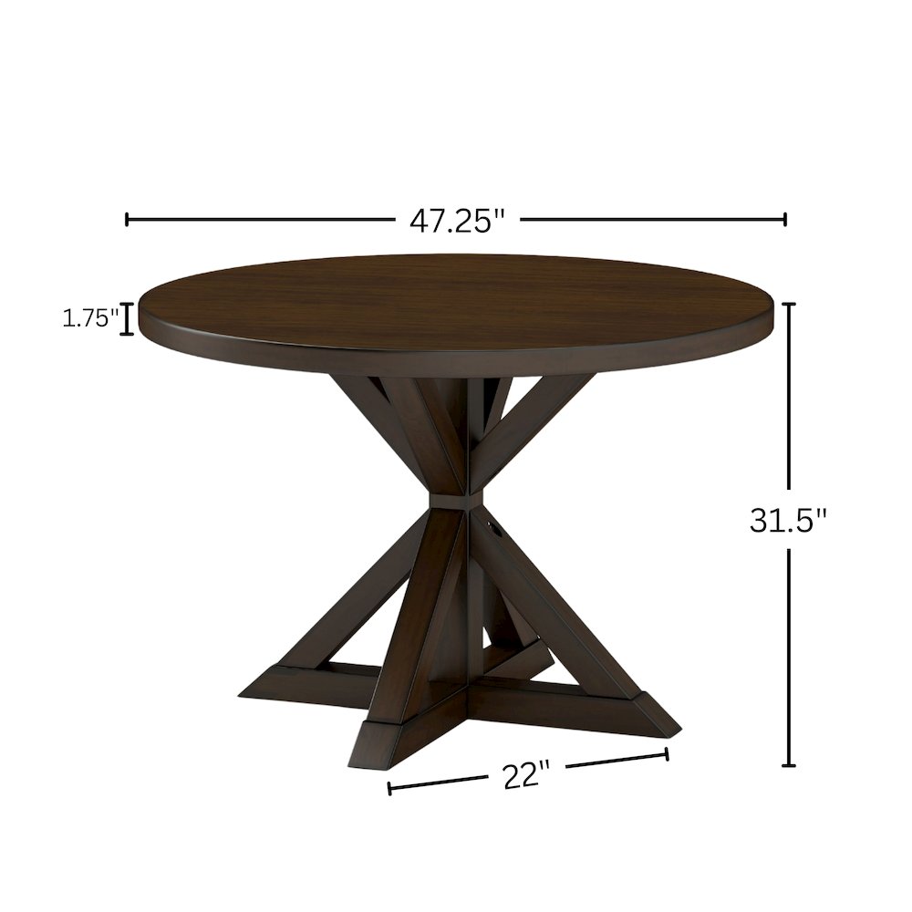 Windvale Cross-Buck Base Dining Table. Picture 7
