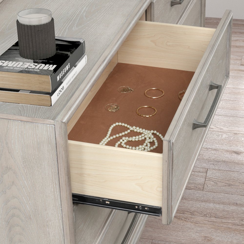 Seluna 6-Drawer Bedroom Dresser, Gray Oak Finish. Picture 5