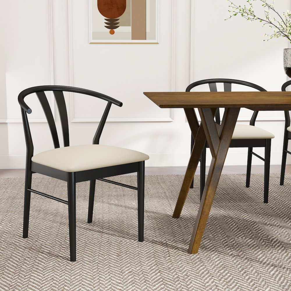 Lavin Wishbone Dining Chairs, Set of 2, Black. Picture 7