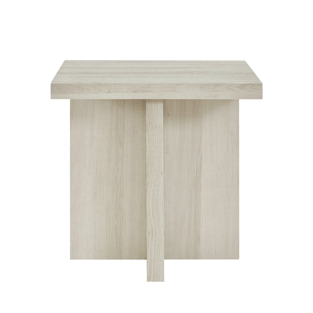 Mchome Square End Table, Nightstand, White Finish. Picture 8