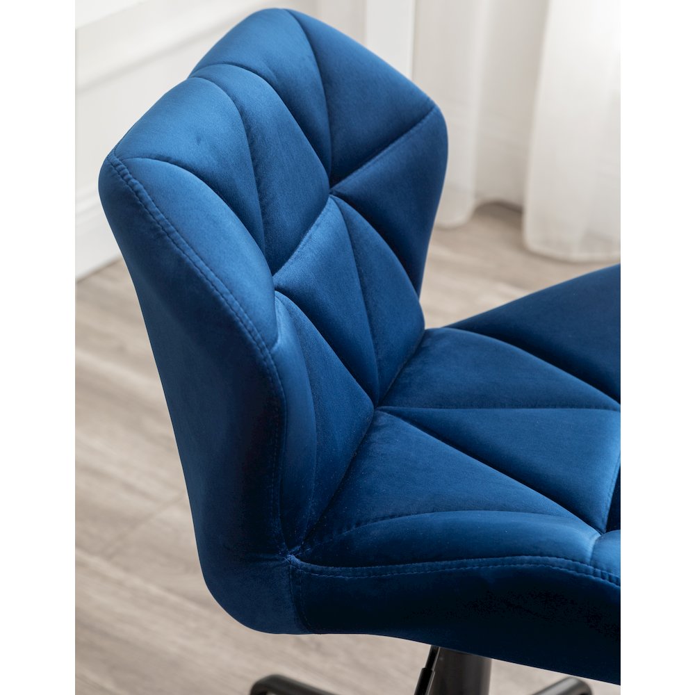 Eldon Diamond Tufted Adjustable Swivel Office Chair, Blue. Picture 11