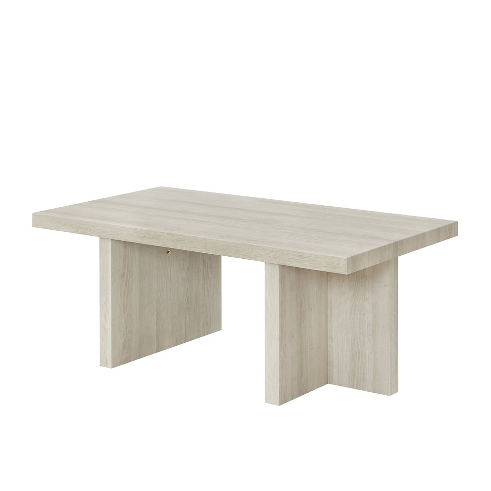 Mchome 3-Piece Coffee Table Set, Coffee Table and Two End Tables, White Finish. Picture 11