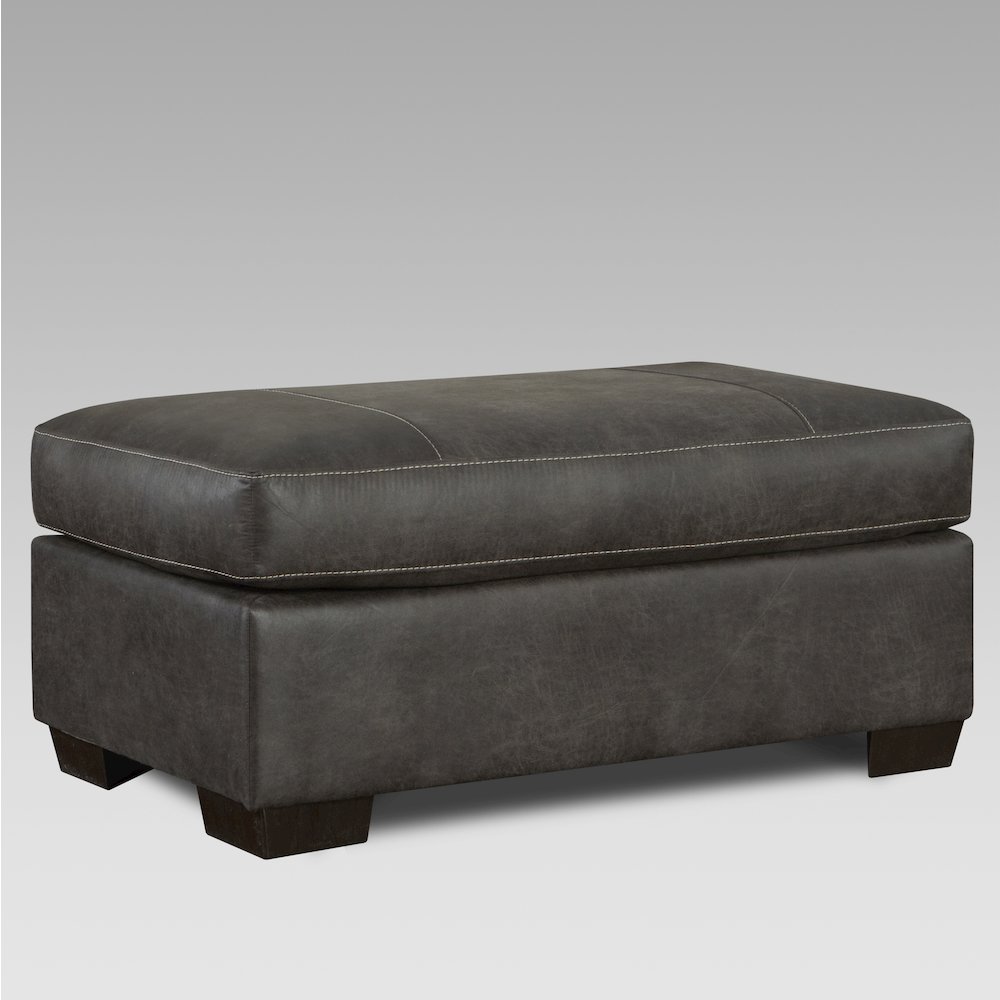 Tirana Contemporary Fabric Pillow-top Arm Sectional Sofa with Ottoman. Picture 5