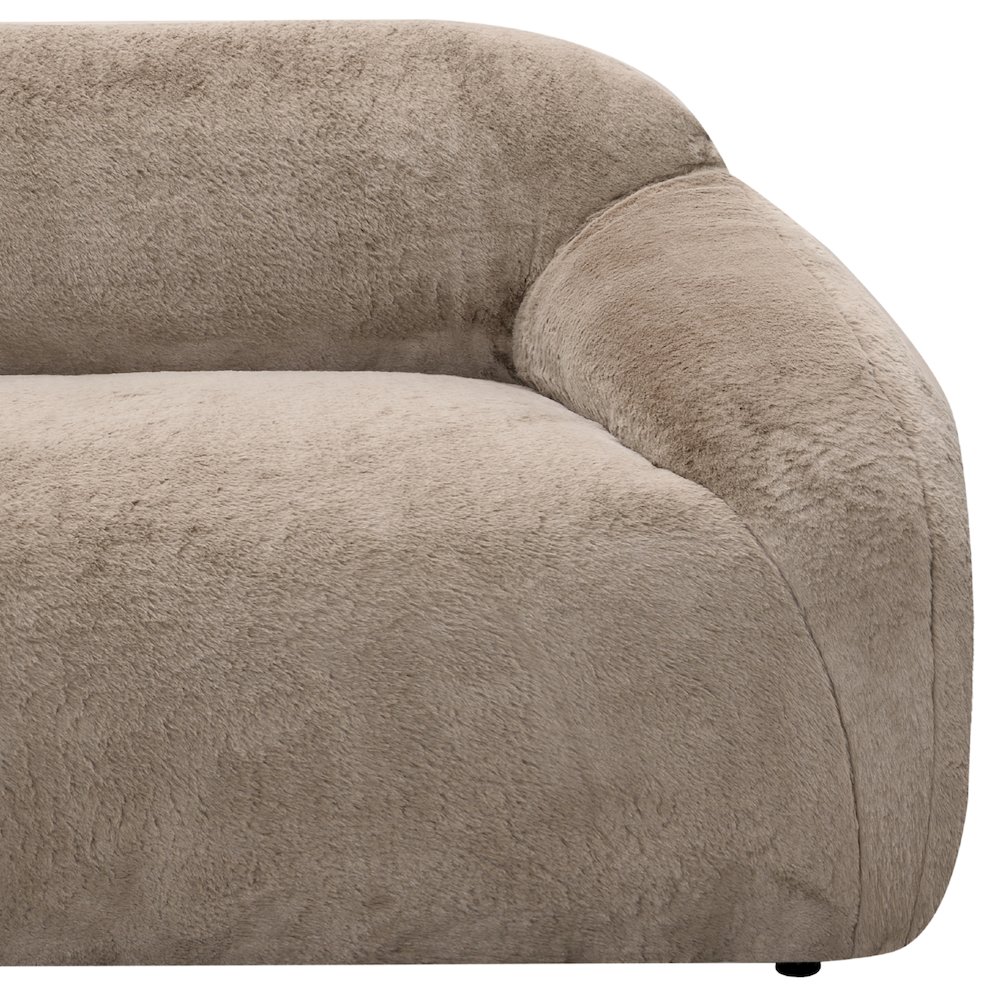 Adell Polar Bear 2-Piece Living Room Set, Sofa and Swivel Chair, Camel Brown. Picture 6