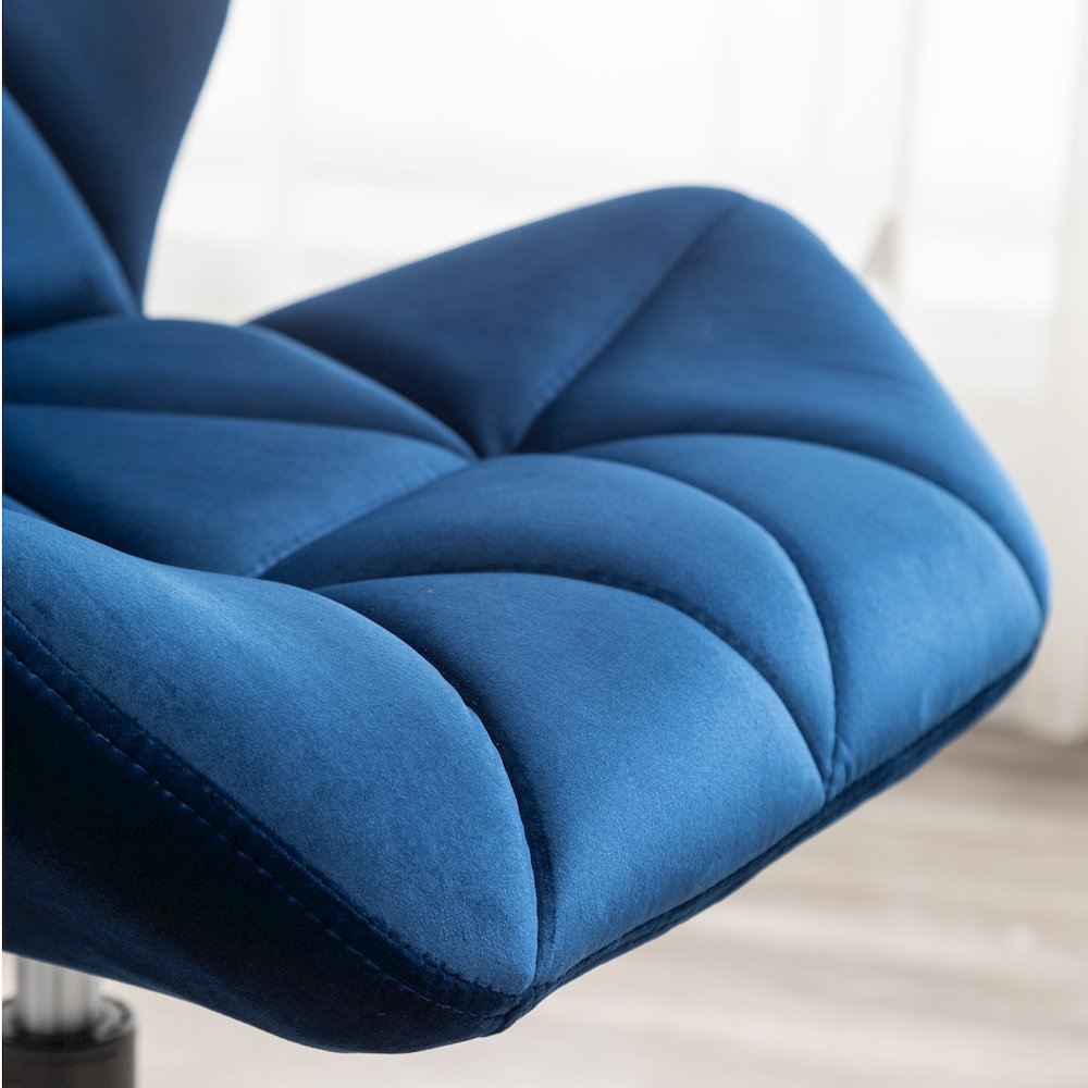 Eldon Diamond Tufted Adjustable Swivel Office Chair, Blue. Picture 8