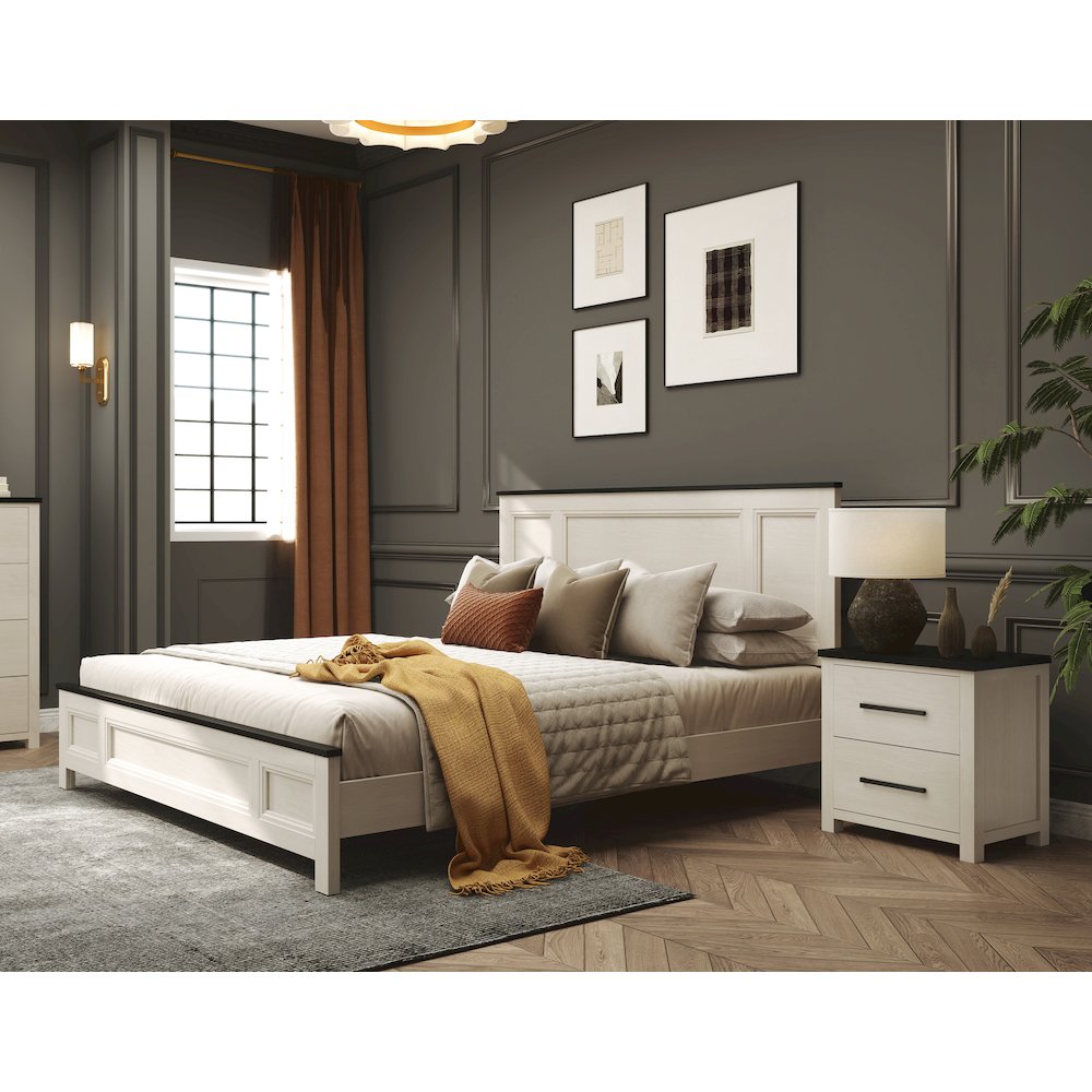 Realynn 5-Pc Bedroom Set, King Panel Bed, Dresser, Mirror, 2 Nightstands. Picture 4