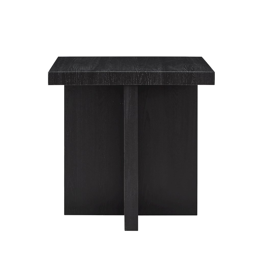 Mchome 3-Piece Coffee Table Set, Coffee Table and Two End Tables, Black Finish. Picture 14