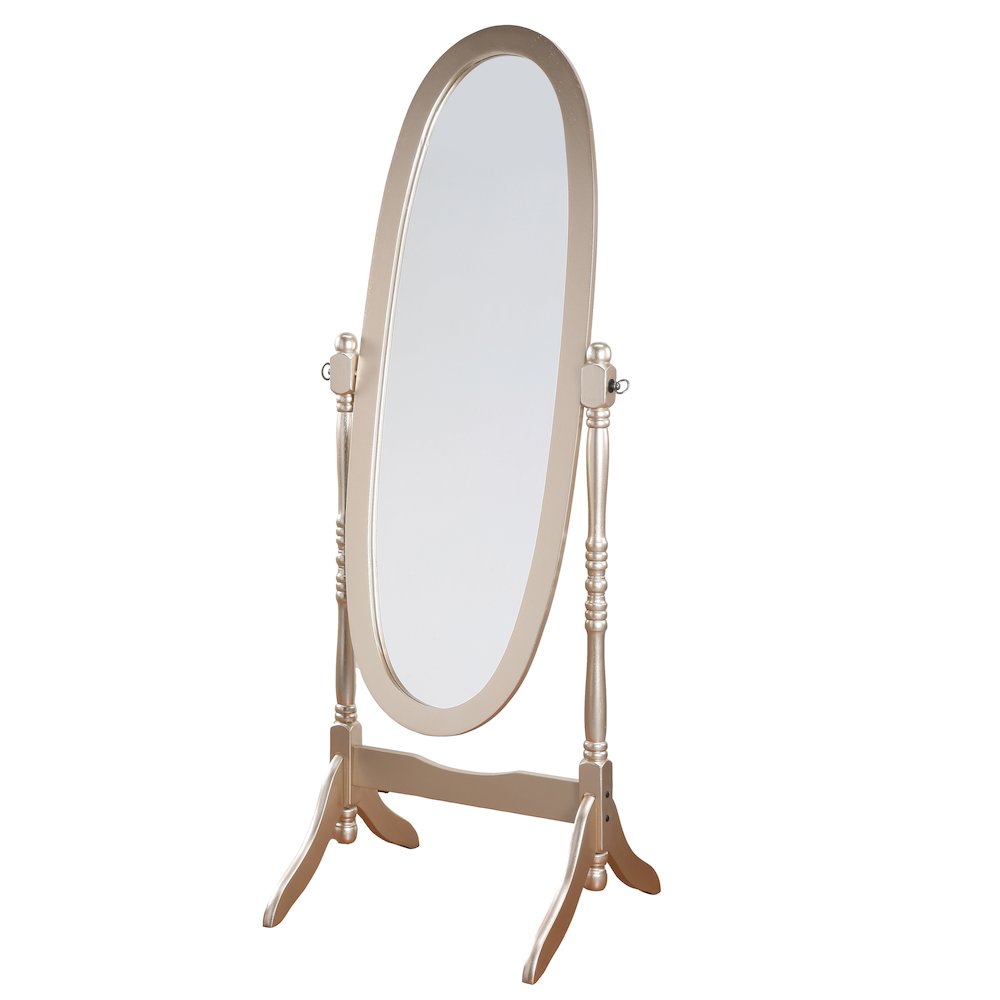 Audi Traditional Queen Anna Style Wood Floor Cheval Mirror, Gold Finish. Picture 1