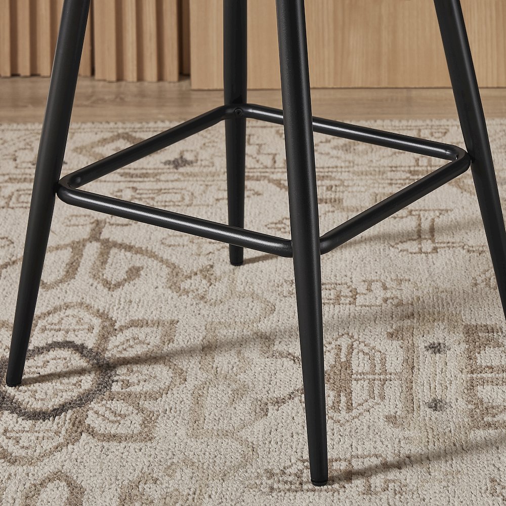 Rhythm Upholstered Counter Height Stool, 360° Swivel, Set of 2, Camel. Picture 8