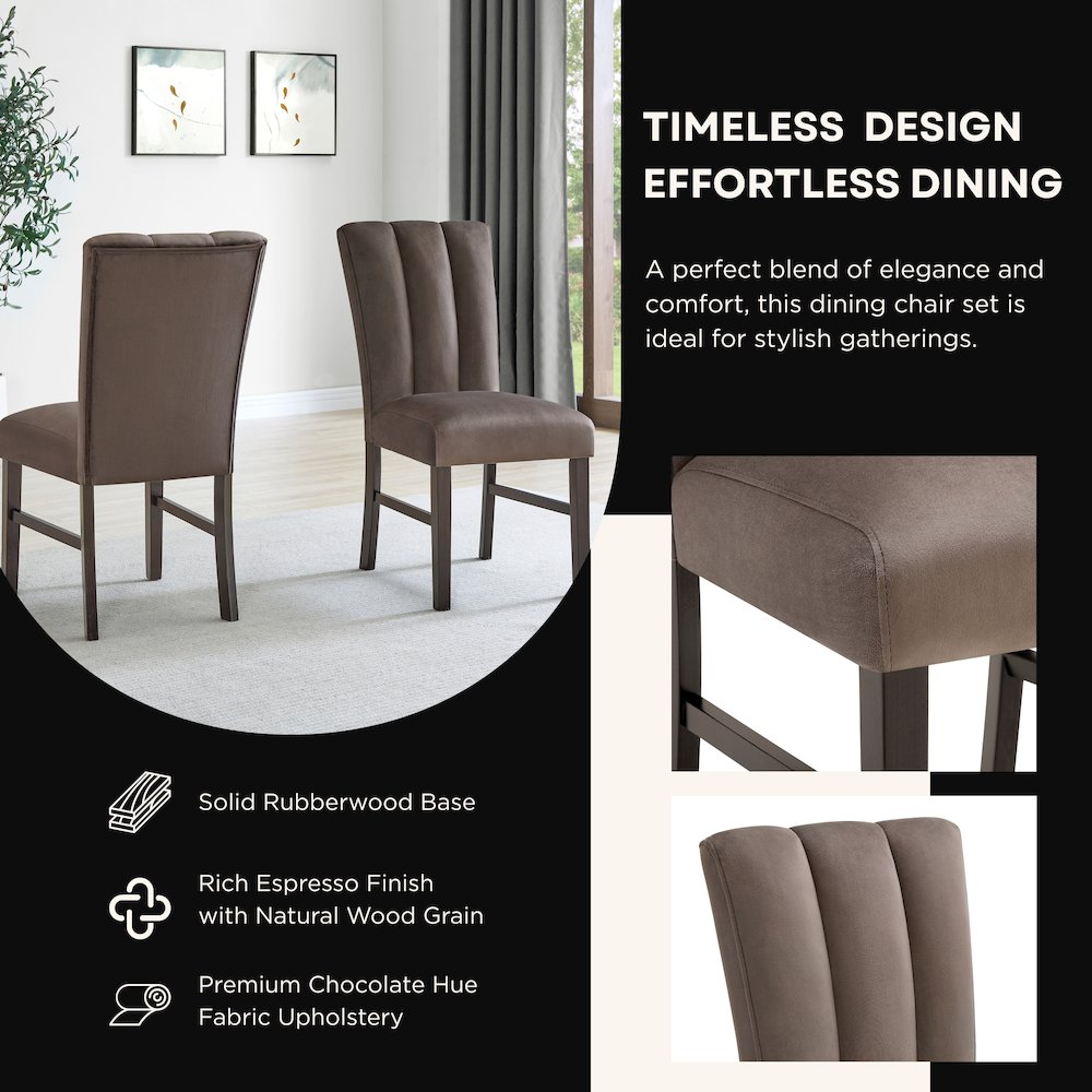 Cavira 7-PC Modern Faux Marble Dining Set, Double Pedestal Table with 6 Chairs. Picture 16