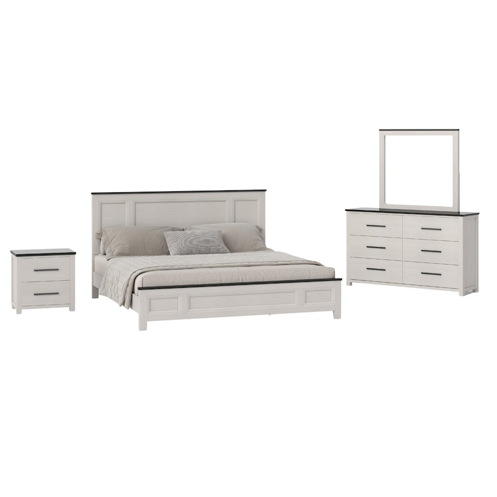 Realynn 4-Pc Bedroom Set, King Panel Bed, Dresser, Mirror, Nightstand. Picture 1