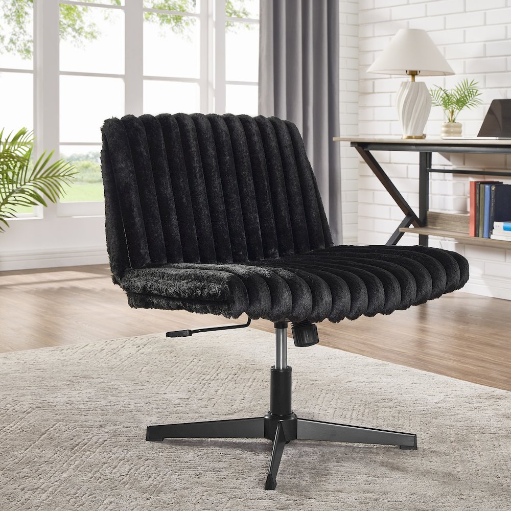 Blynn Adjustable Swivel Criss Cross Chair, Office Chair Vanity Chair. Picture 2