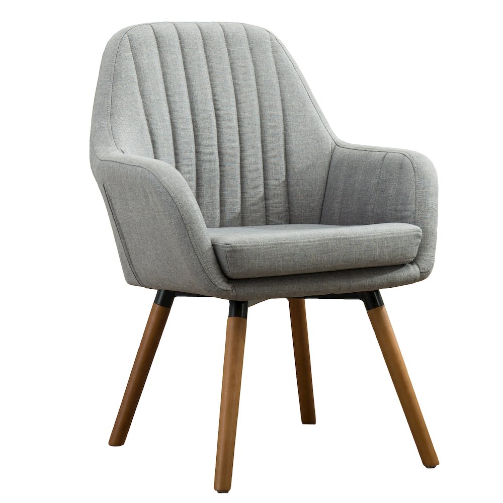 Tuchico Contemporary Fabric Accent Chair, Gray. Picture 11