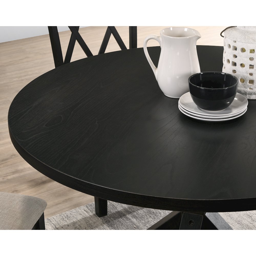 Windvale Cross-Buck Wood 5-Pc Dining Set. Picture 5