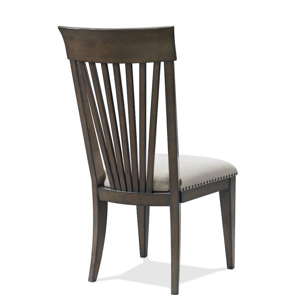 Grant Nailhead Trim Upholstered Dining Chairs, Set of 2, Beige. Picture 6