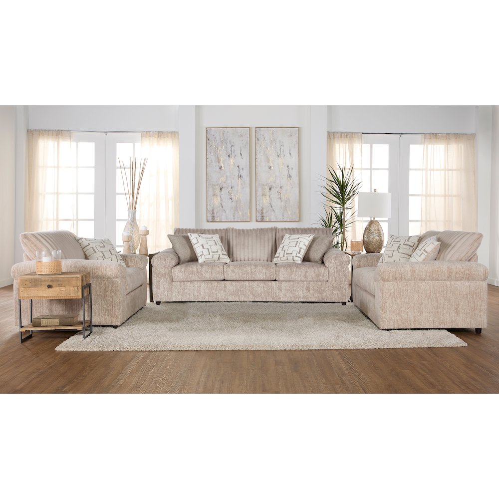 Nason Wide Wale Corduroy Sofa and Loveseat Set, Parchment. Picture 2
