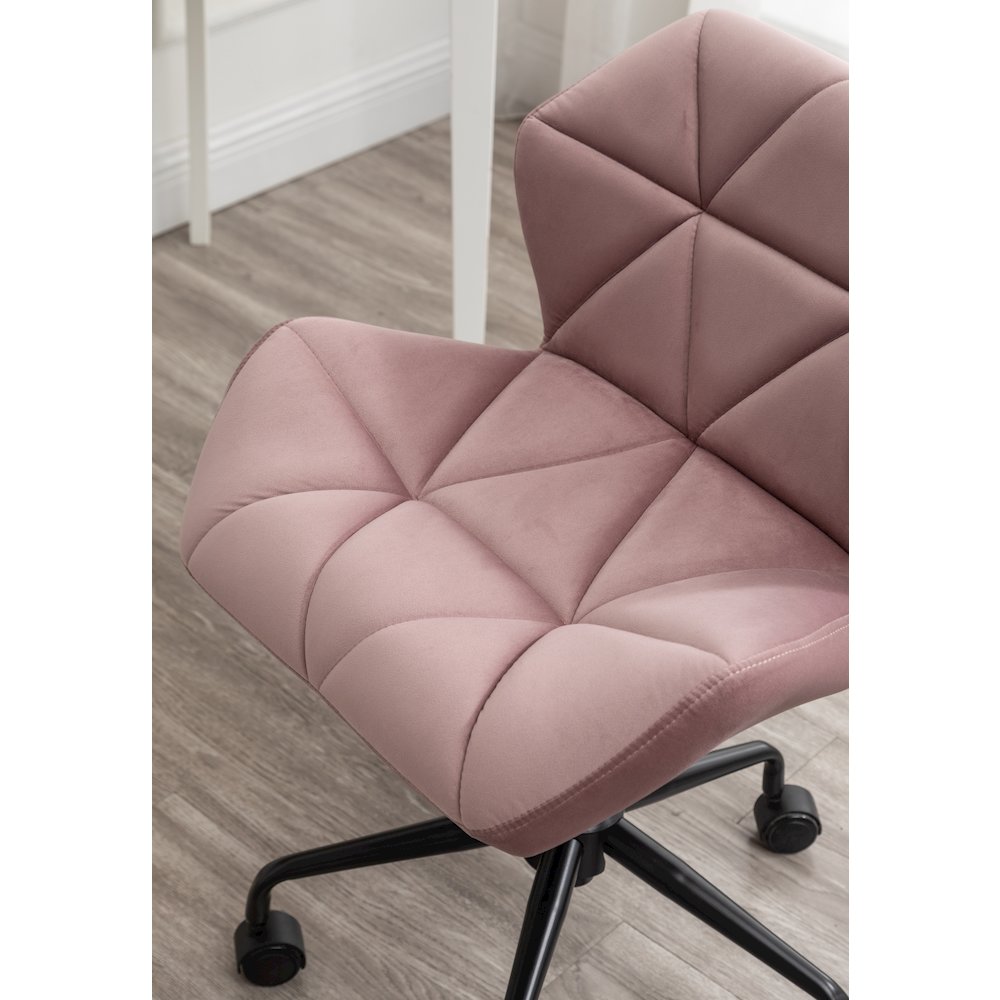 Eldon Diamond Tufted Adjustable Swivel Office Chair, Mauve. Picture 9