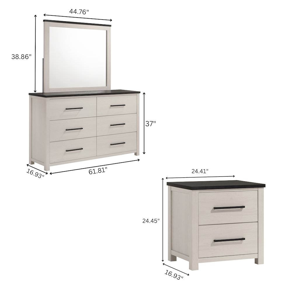 Realynn 5-Pc Bedroom Set, King Panel Bed, Dresser, Mirror, Chest, Nightstand. Picture 17