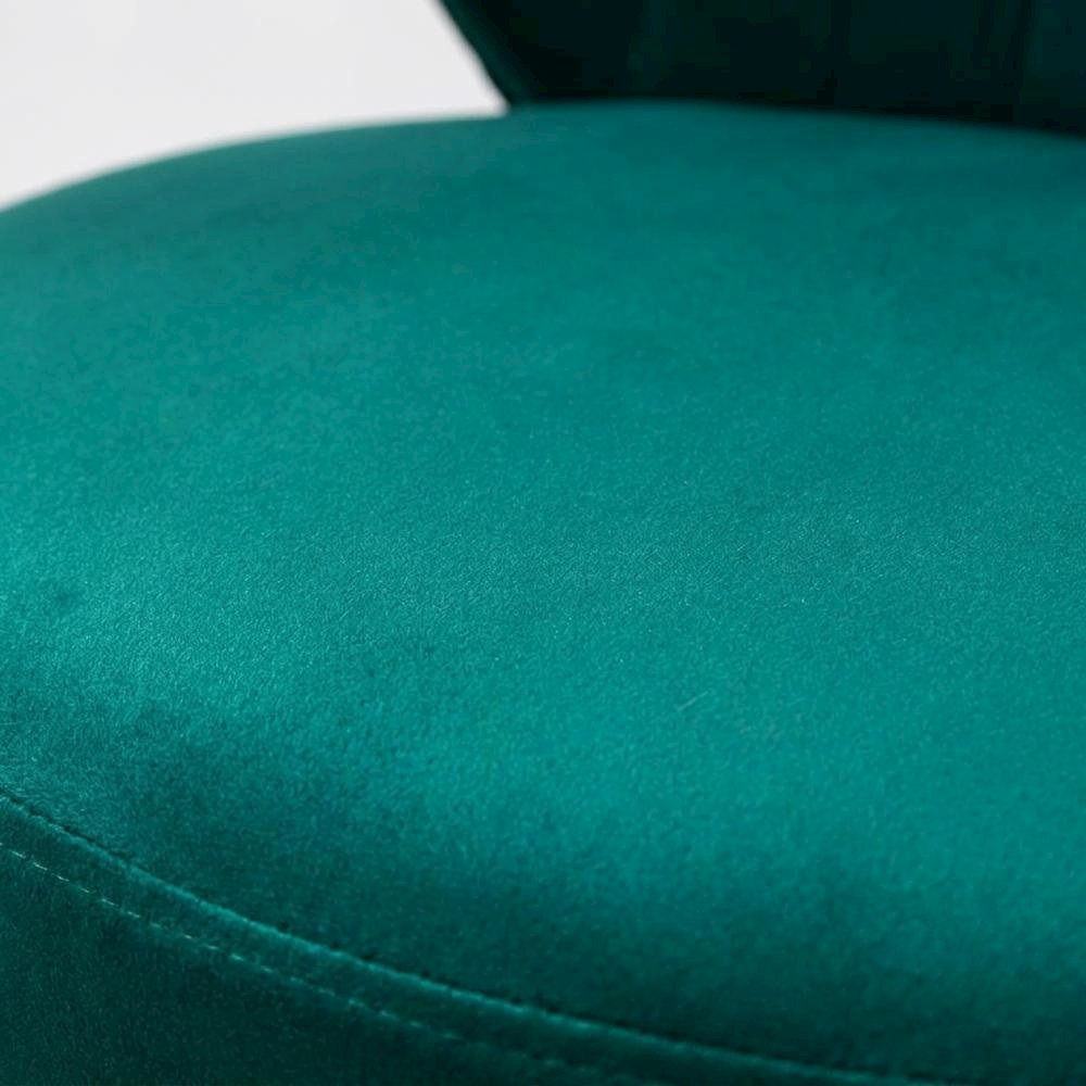 Velvet Upholstered Dining Chairs with Metal Legs, Green, Set of 2. Picture 6