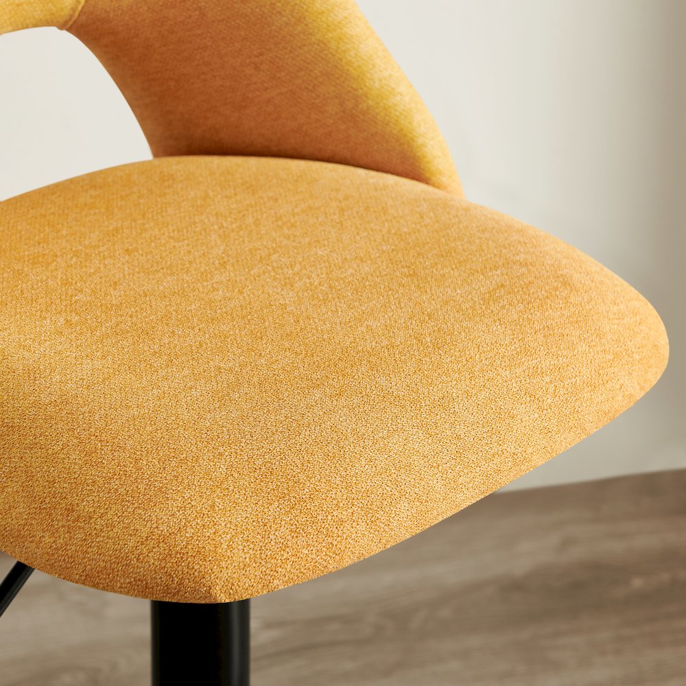 Nuvia Contemporary Adjustable Barstool with Upholstered Swivel Seats, Set of 2. Picture 5