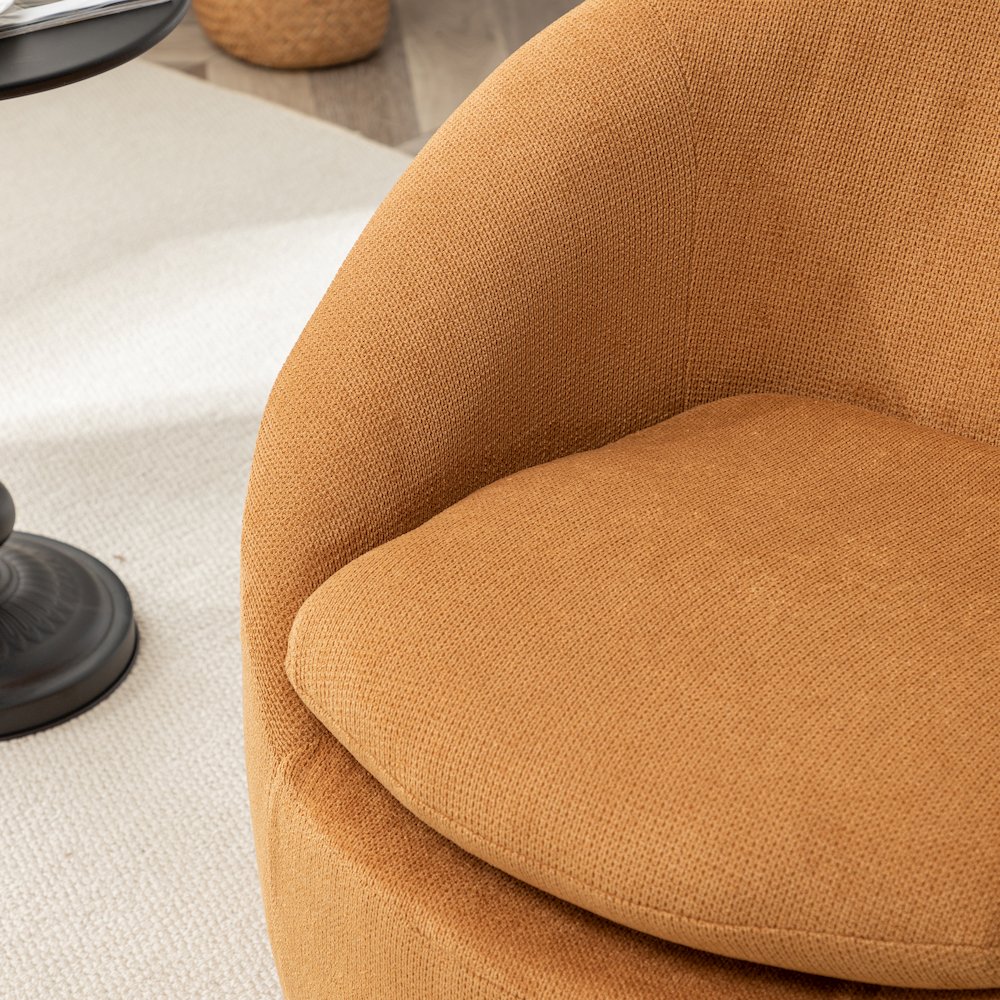 Winnie Modern Barrel Chair, 360° Swivel. Picture 11