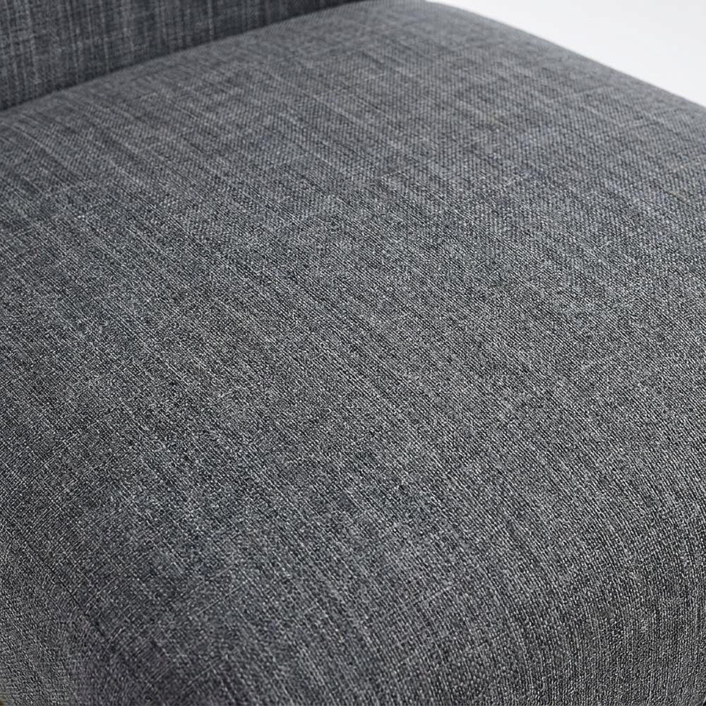 Fabric-Upholstered Dining Chairs with Nailhead Trim, Grey, Set of 2. Picture 7