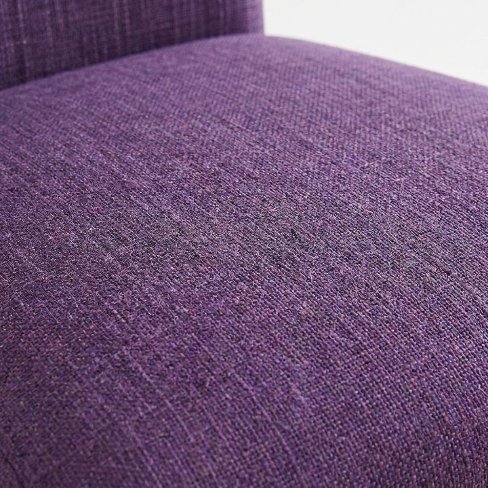 Fabric Upholstered Dining Chairs with Nailhead Trim, Purple, Set of 2. Picture 6