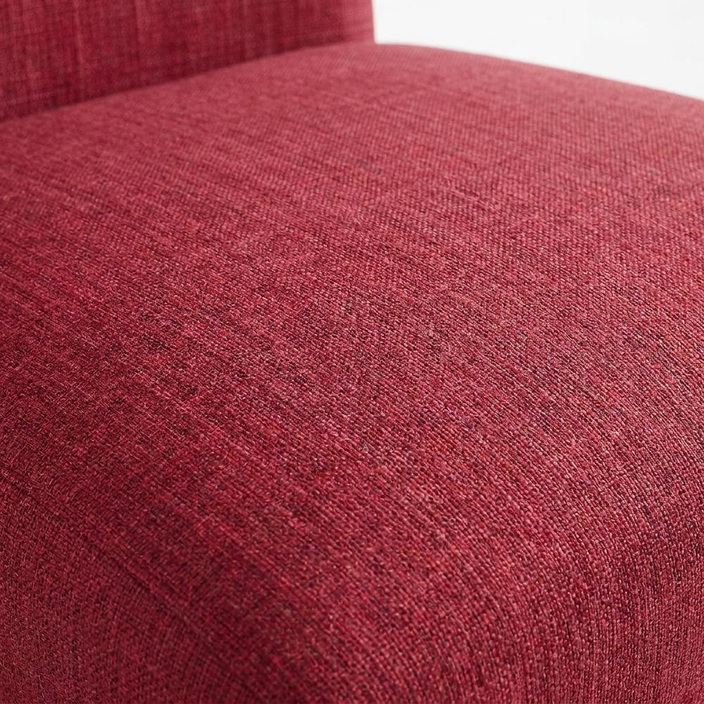 Fabric Upholstered Dining Chairs with Nailhead Trim, Red, Set of 2. Picture 7