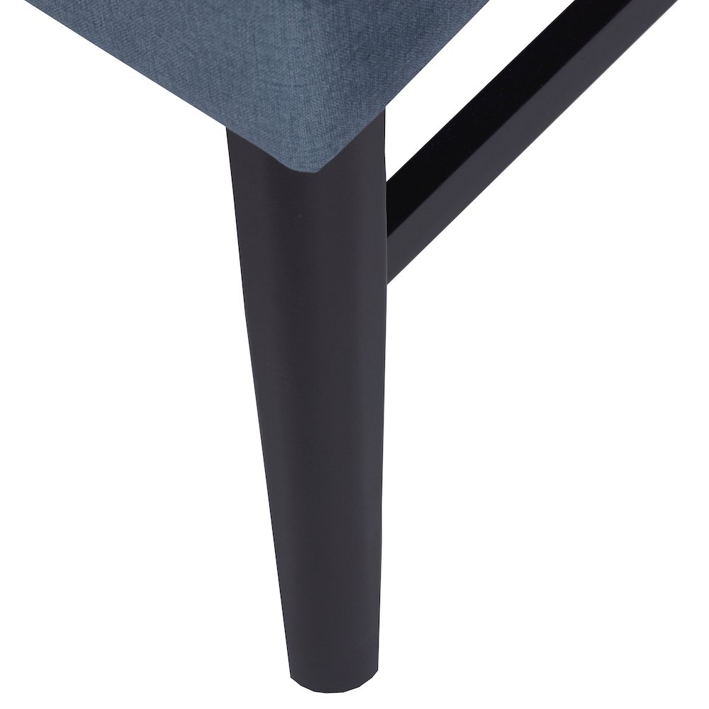 5-Piece Dining Set, Black and Gold Faux Marble Dining Table Four Chairs, Blue. Picture 15