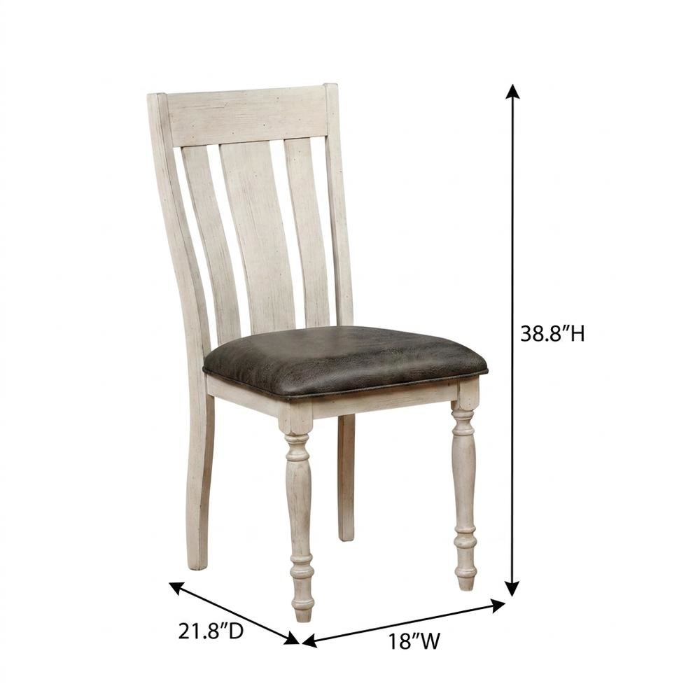 Upholstered Wood Dining Chair with Turned Legs for Dining Room, Beige, Set of 2. Picture 5