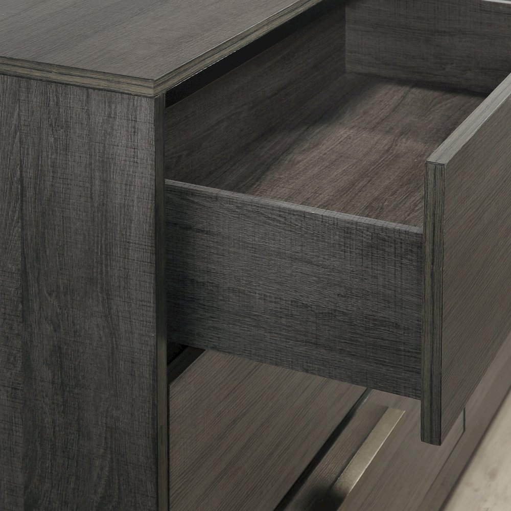Ioana Antique Grey Finish Wood 5 Drawers Chest. Picture 3
