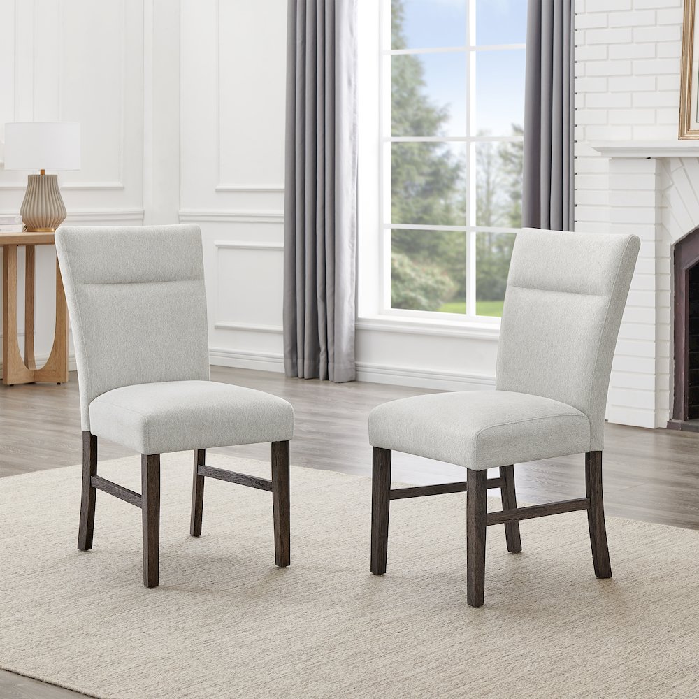 Sorlen Modern 7-Piece Dining Set, 3D Faux Concrete Table with 6 Chairs. Picture 10
