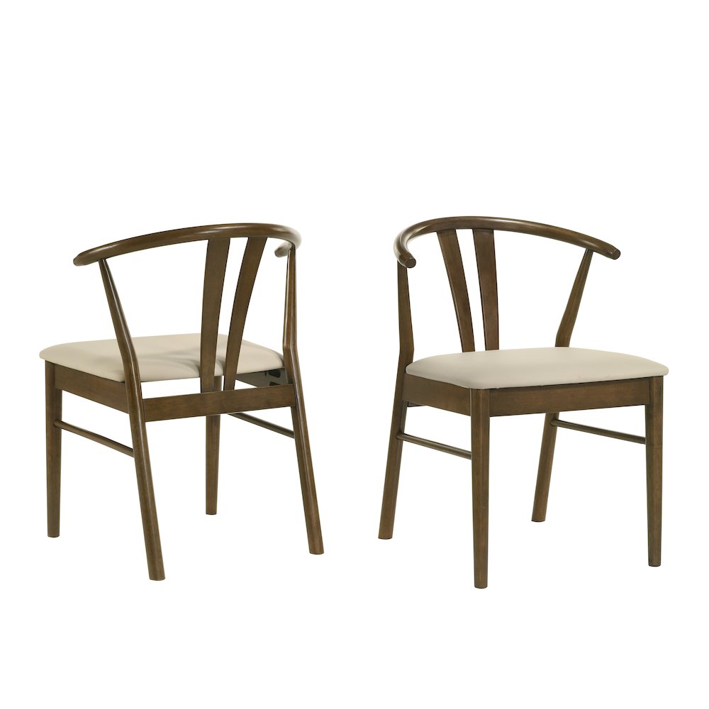 Lavin Wishbone Dining Chairs, Set of 2, Walnut. Picture 1