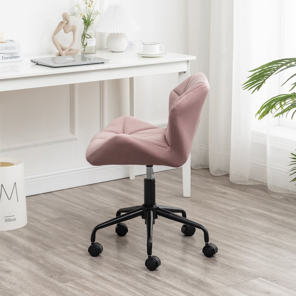 Eldon Diamond Tufted Adjustable Swivel Office Chair, Mauve. Picture 4