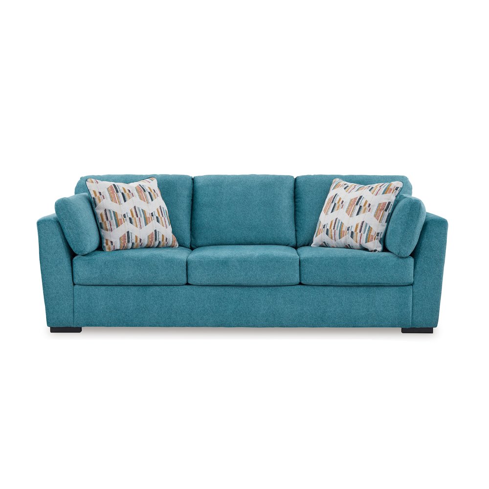 Clareen Upholstered Stationary Sofa, Teal. Picture 1
