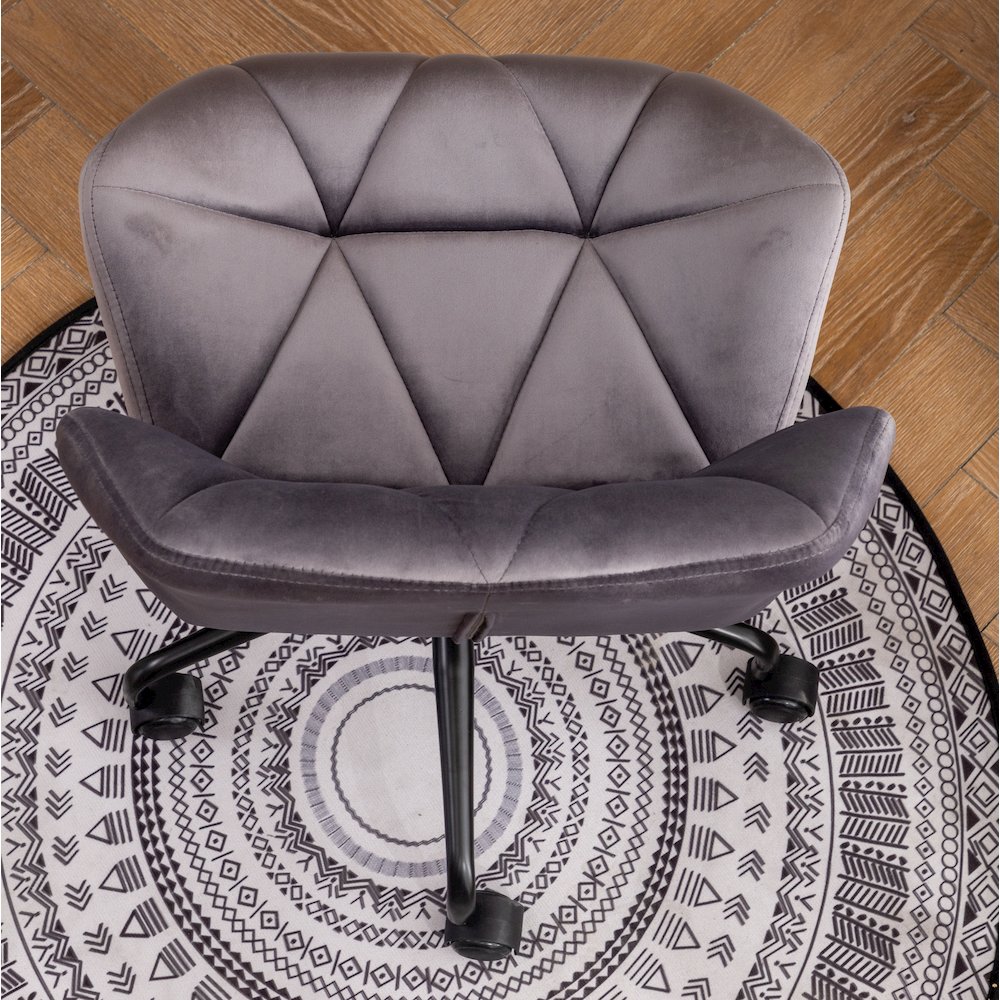 Eldon Diamond Tufted Adjustable Swivel Office Chair, Gray. Picture 7