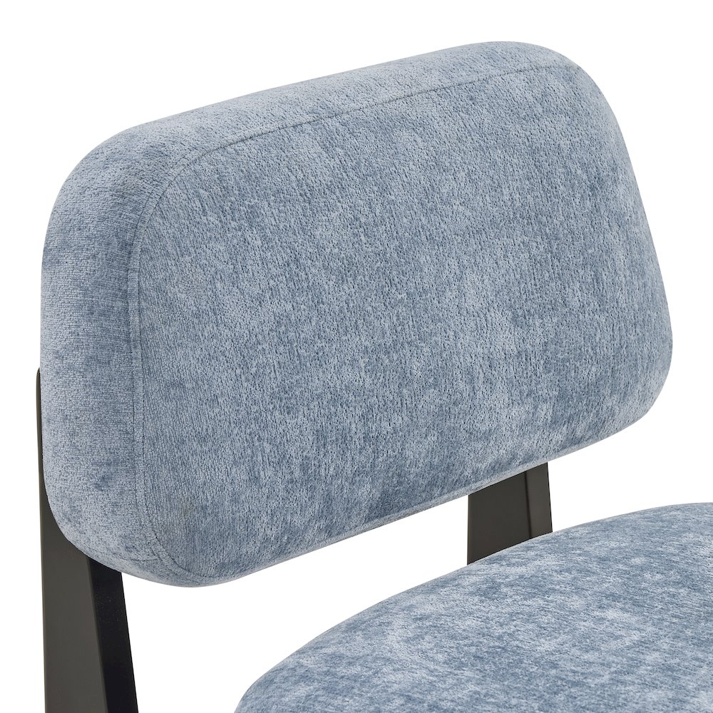 Solara Modern Accent Chair with Solid Wood Frame, Blue. Picture 8
