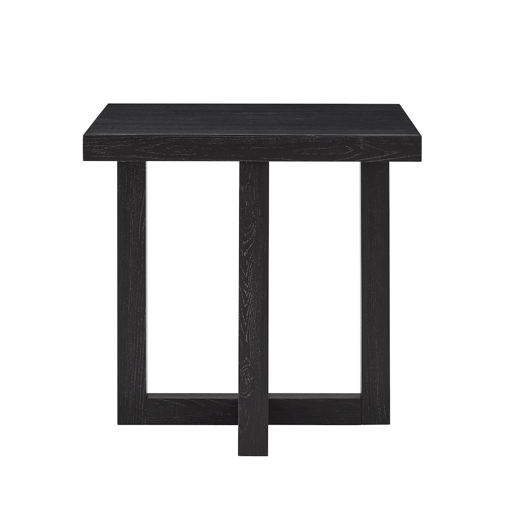Luno Contemporary End Table, Black. Picture 8