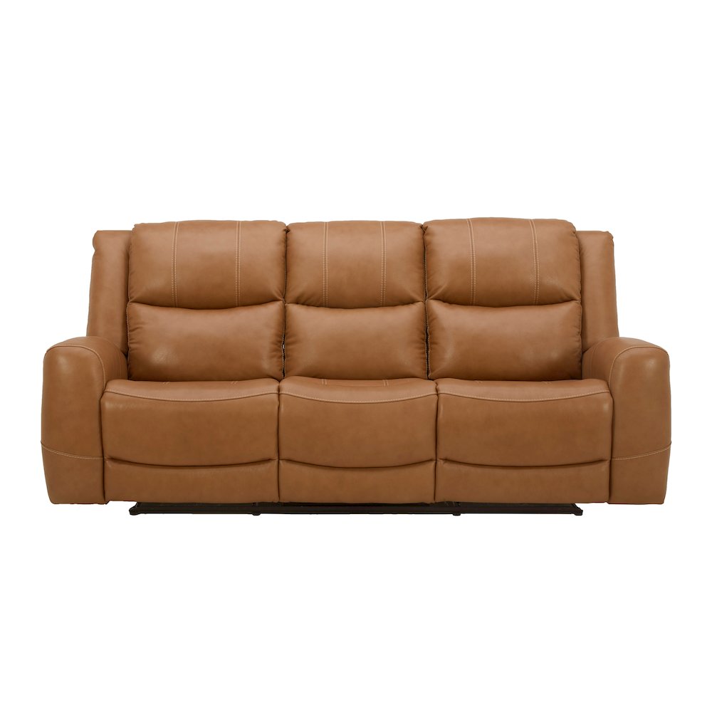 Cozura Leather Power Dual Reclining Sofa, Silverado Butternut. Picture 12