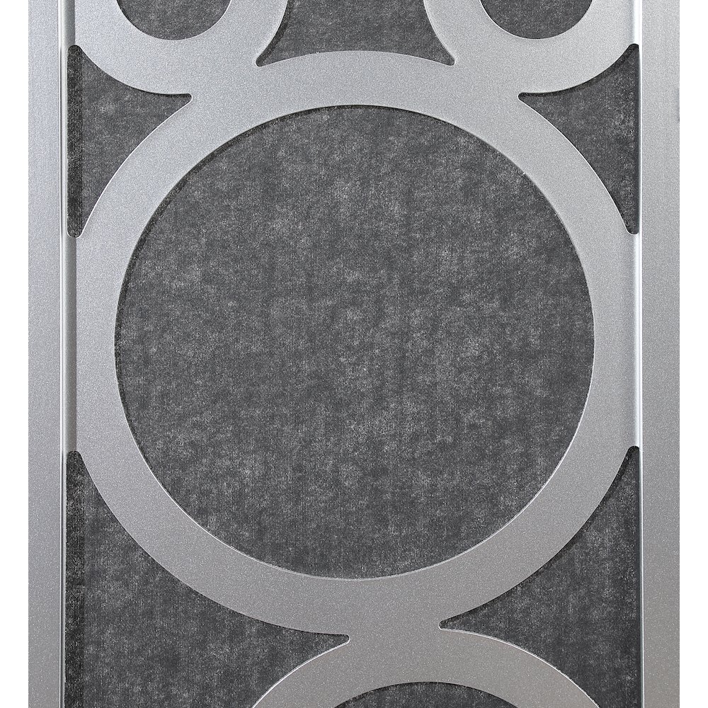 4-Panel Room Divider, Decorative Folding Freestanding Privacy Screen, Silver. Picture 4